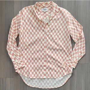 MADEWELL: Flannel Oversized Ex-Boyfriend Shirt in Checkerboard